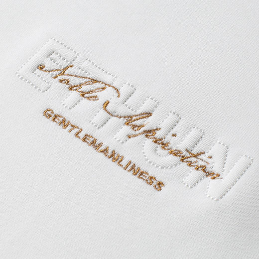 14LP3723414LP37234【桑蚕丝混纺】罗蒙春季男装绣花卫衣男士舒适休闲百搭圆领长袖T恤 商品图5