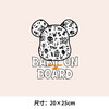 欧美潮牌暴力熊图案热转印衣服T恤辅料印花贴白墨A级过粉胶印烫画贴 商品缩略图1