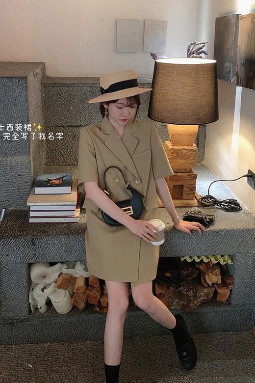 金蘑菇菇【威尔士西装裙】亚麻质感高級贵气！简约气质小众轻复古 商品图5