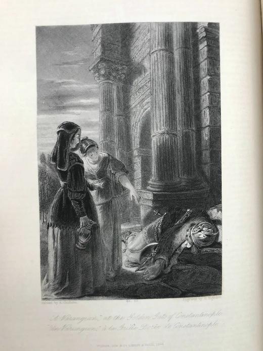 1847年 司各特《威弗利小说集》（卷5） 10余幅版画插图 真皮精装18开 商品图14