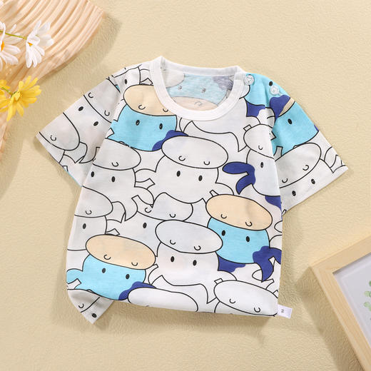 【39.9/任选2件！】儿童短袖男童全棉t恤女童宝宝上衣，夏季纯棉半袖夏装舒适面料多色可选！-QQ 商品图12