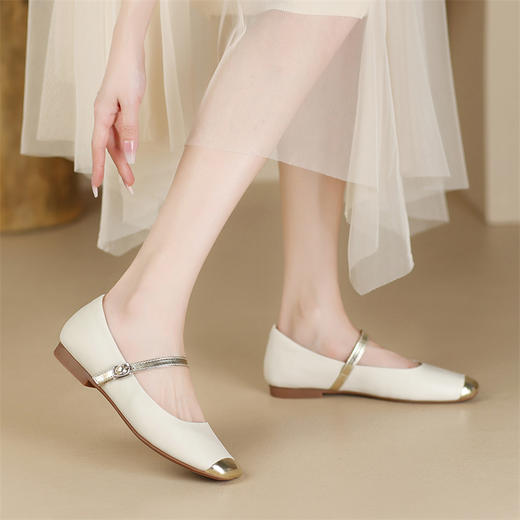 ZHR则则玛丽珍鞋2024新款时尚休闲百搭小香风单鞋气质小皮鞋女鞋 商品图7