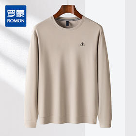 14LP3785414LP37854【肌理提花】时尚卫衣男布标绣花男士卫衣舒适长袖休闲圆领男卫衣