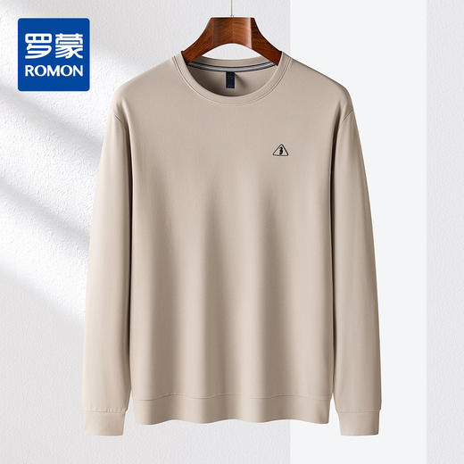 14LP3785414LP37854【肌理提花】时尚卫衣男布标绣花男士卫衣舒适长袖休闲圆领男卫衣 商品图0