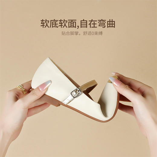 ZHR则则玛丽珍鞋2024新款时尚休闲百搭小香风单鞋气质小皮鞋女鞋 商品图12