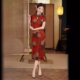 上海旗袍厂GSJ814复古新中式改良旗袍修身性感连衣裙女早春3301