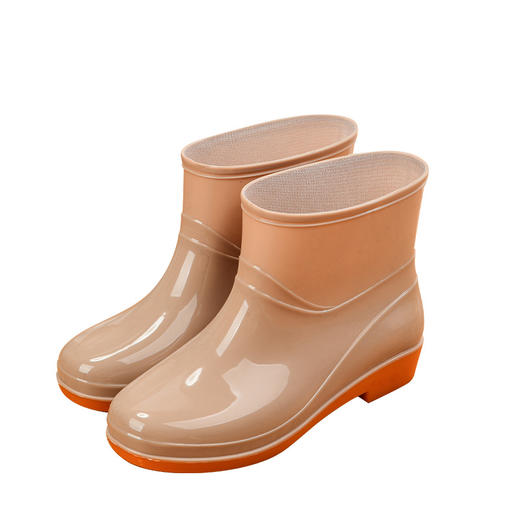 【时尚简约！魅力十足】雨鞋女低筒水鞋牛筋底雨靴保暖防滑套鞋短筒水靴劳保胶鞋，四季可穿，不同天气也能随心应对。 商品图4