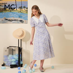 法式娃娃领碎花裙Q3224586