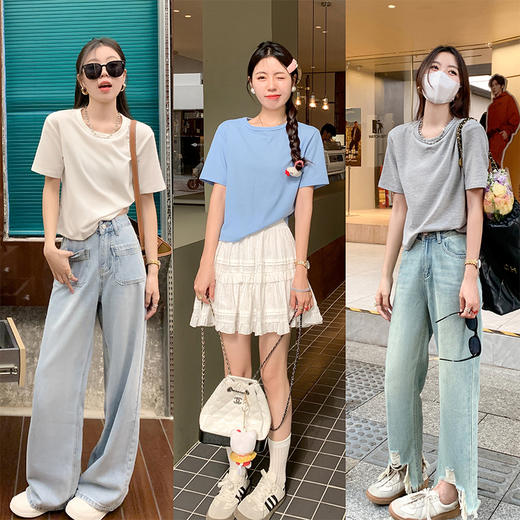 <曾小咸推荐> 【藏匿小心机】3色小蝴蝶结华夫格T恤 商品图4