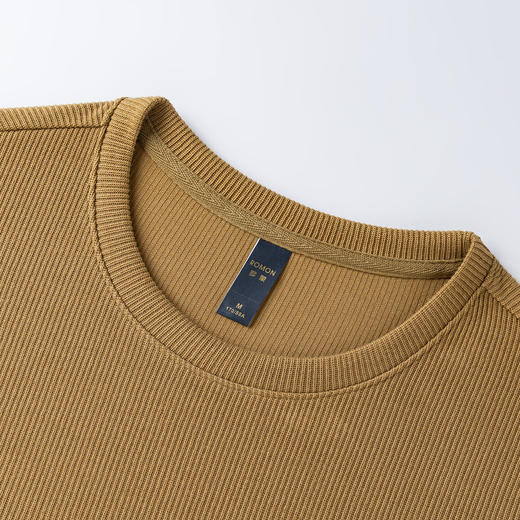 14LP3755714LP37557【提花条纹】罗蒙春秋男装卫衣前胸口袋卫衣男士时尚休闲百搭卫衣男圆领长袖T恤 商品图4