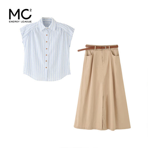 条纹衬衫+半裙套装-3219S3224582 商品图3