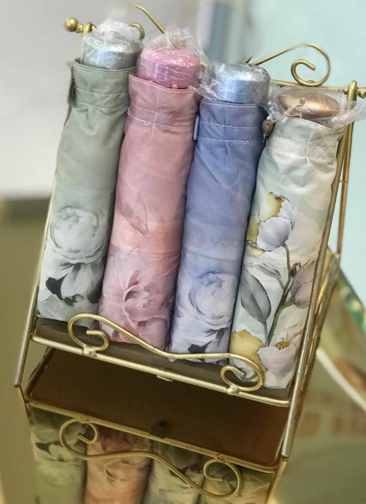 优品堂【如花如歌】五折超薄超轻同色经骨防紫外线伞 商品图0