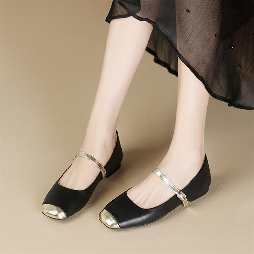 ZHR则则玛丽珍鞋2024新款时尚休闲百搭小香风单鞋气质小皮鞋女鞋 商品图3