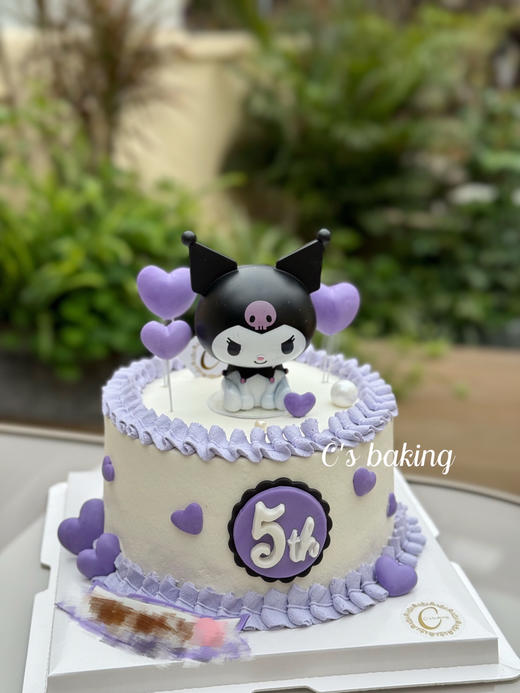 KUROMI库洛米 B款 #三丽鸥sanrio 忌廉蛋糕【半翻糖蛋糕需提前2天预订】（默认自提，收费配送请联系客服） 商品图0