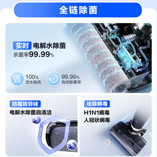 海尔（Haier）无线智能家用洗地机G600吸洗拖一体全自动拖地机擦地机手持吸尘器 商品图5