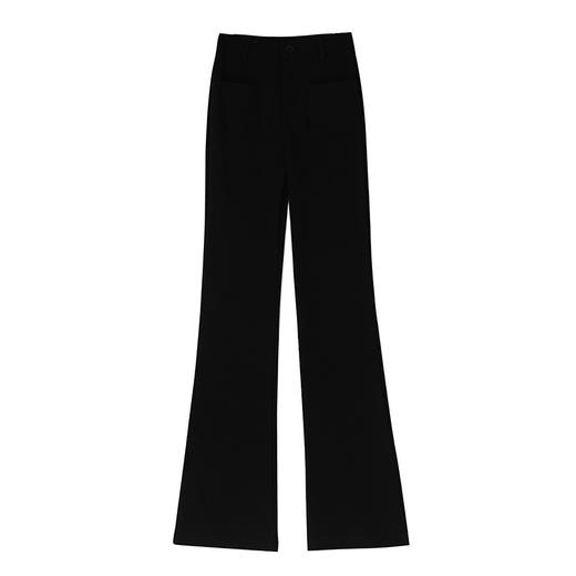 AHM-1065时尚黑色喇叭裤女2024春季新款高级感垂感高腰弹力显瘦微喇西装裤 商品图4