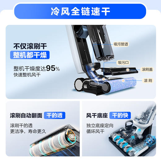 海尔（Haier）无线智能家用洗地机G600吸洗拖一体全自动拖地机擦地机手持吸尘器 商品图3