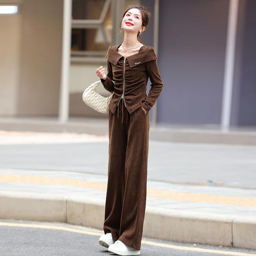 时尚休闲，春季新款舒适修身两件套HR-ASLZ9613 商品图5