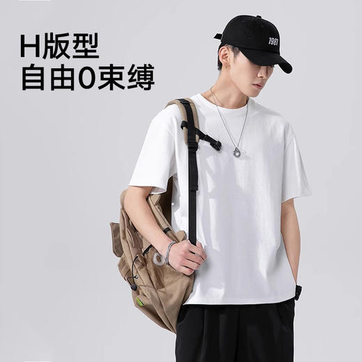 【E】99元3件！【任选3件+购物车拍】细腻有光泽，穿起来更加舒服。内搭外穿都有型！男女同款短袖T恤9色任选！ 商品图2