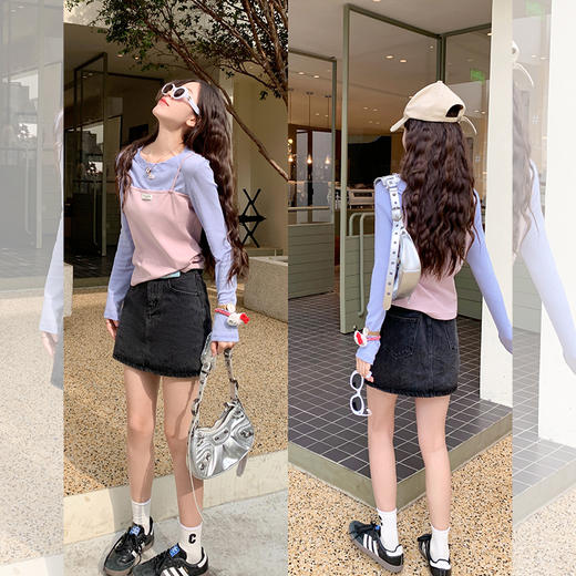 <曾小咸推荐>  【腰精牛仔】2色牛仔短裙 商品图4