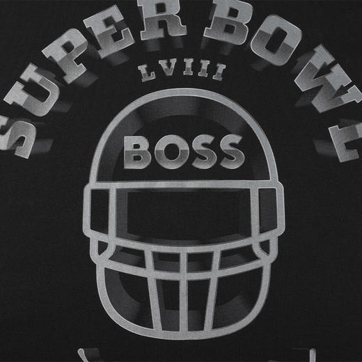 【超惠秒】BOSS 男士超级碗头盔印花弹棉短袖T恤 11880 商品图4