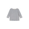 SimpleRetro森林物语 简约七分袖条纹T恤女春新款法式一字领上衣 商品缩略图4