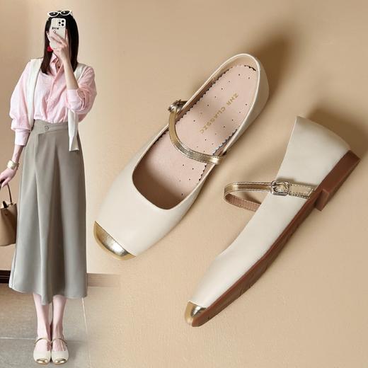 ZHR则则玛丽珍鞋2024新款时尚休闲百搭小香风单鞋气质小皮鞋女鞋 商品图4