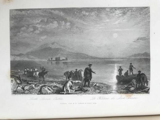 1845年 司各特《威弗利小说集》（卷3） 10余幅版画插图 真皮精装18开 商品图11