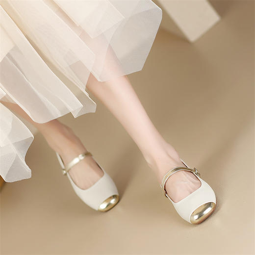 ZHR则则玛丽珍鞋2024新款时尚休闲百搭小香风单鞋气质小皮鞋女鞋 商品图5