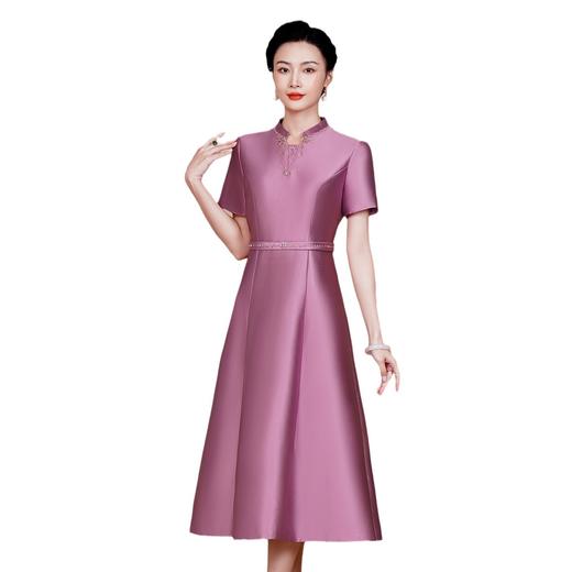 上海旗袍厂DNO4BD2406连衣裙短袖A版宴会年轻装爆款 商品图4