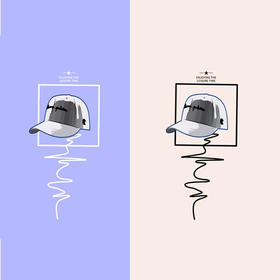 热转印几何方框帽子线条字母图案印花贴A级过粉白墨胶印烫画贴