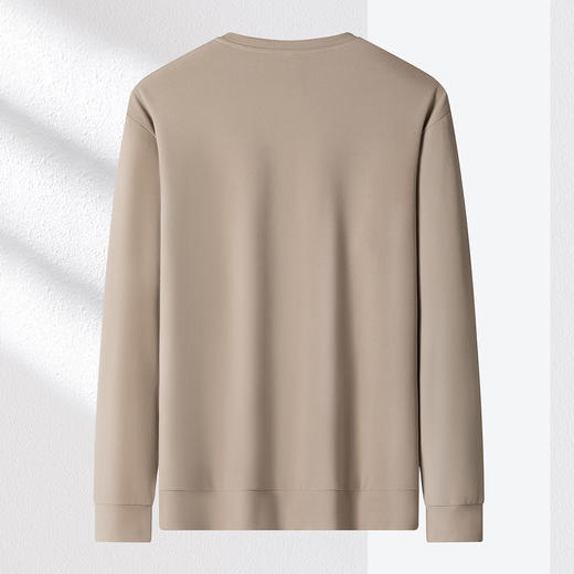 【肌理提花 多色】罗蒙春秋男装卫衣贴布假口袋卫衣男士舒适休闲百搭圆领长袖t恤男 商品图6