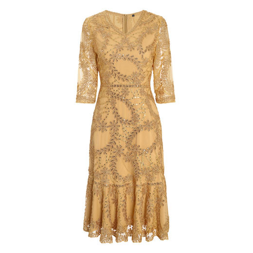 上海旗袍厂DNO4BA9008-1爆款礼服2024新款中老年大码连衣裙网纱刺绣 商品图4