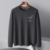 罗蒙春秋男装卫衣时尚绣花卫衣男士休闲百搭圆领长袖t恤男上衣 商品缩略图3