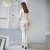 AD前台工作装女高端职场工作服2024新款接拼浅色西装外套经理正装 商品缩略图4