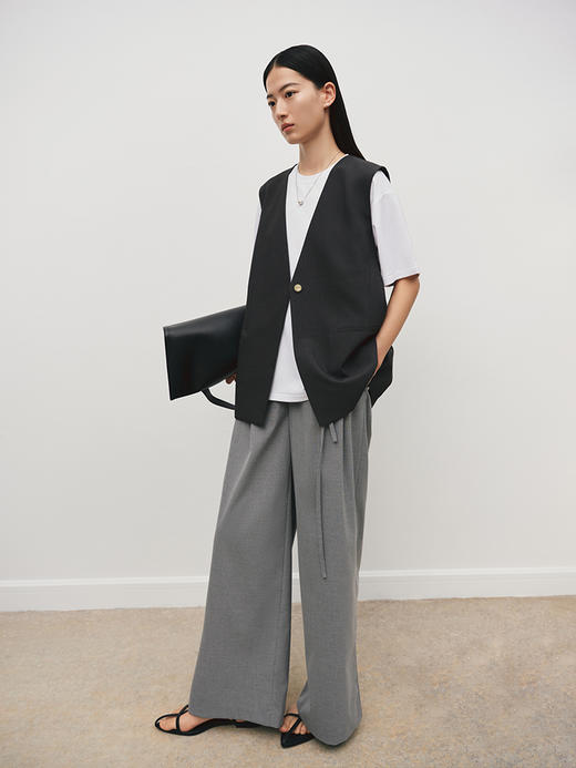 会呼吸的慕斯T 羊绒手感基础宽松圆领短袖T恤FJ5109243 商品图11