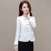 通勤优雅，春款长袖小个子洋气外搭短款印花时尚国风短外套QYM-KSY-HS24A36-L 商品缩略图1