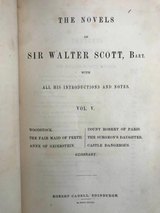 1847年 司各特《威弗利小说集》（卷5） 10余幅版画插图 真皮精装18开 商品图2