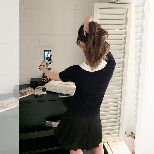 <曾小咸推荐> 【表现主义】小蜻蜓黑色针织短袖 商品图4