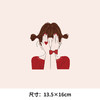 害羞的小女孩印花女装烫画贴A级过粉耐水洗防脱落DIYT恤卫衣熨烫图案 商品缩略图0