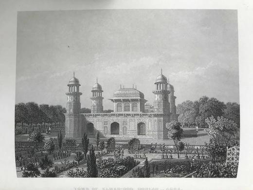 约19世纪后期 我们的印度帝国（卷1） 10余幅版画插图 漆布精装16开 商品图5