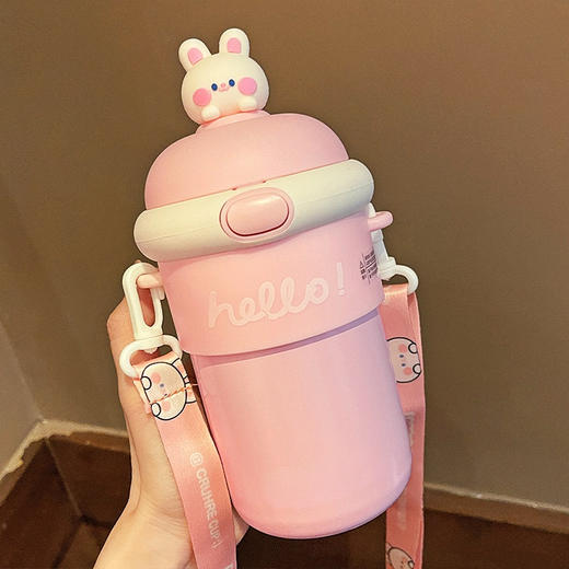 【小团子玻璃杯！DIY颜色随机搭配】学生斜挎超萌玻璃杯子吸管杯ins风女生高颜值小团子水杯，大敞口设计，方便倒入各种饮品。 商品图9