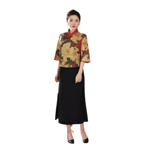 上海旗袍厂2024GSJ827民国风复古改良旗袍2024新款老上海年轻款少女日常素雅高端上衣 商品图4