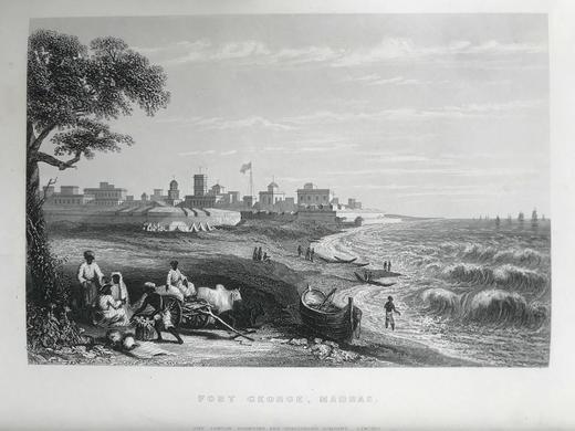 约19世纪后期 我们的印度帝国（卷1） 10余幅版画插图 漆布精装16开 商品图8