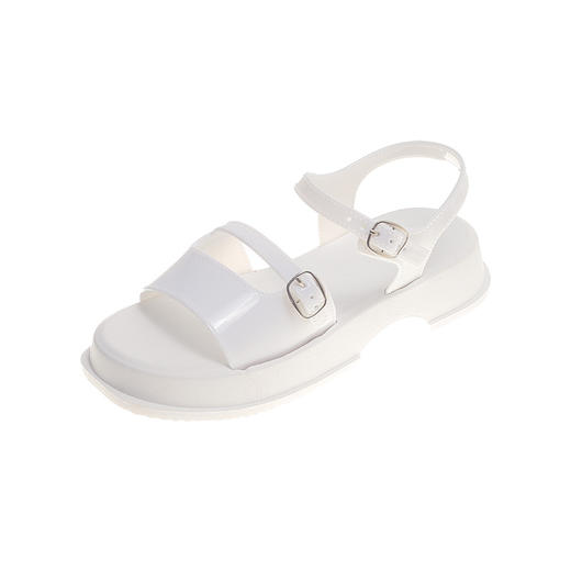 夏季【厚底凉拖鞋女 居家室内外穿防滑】一字扣松糕鞋 坡跟罗马凉鞋 商品图4