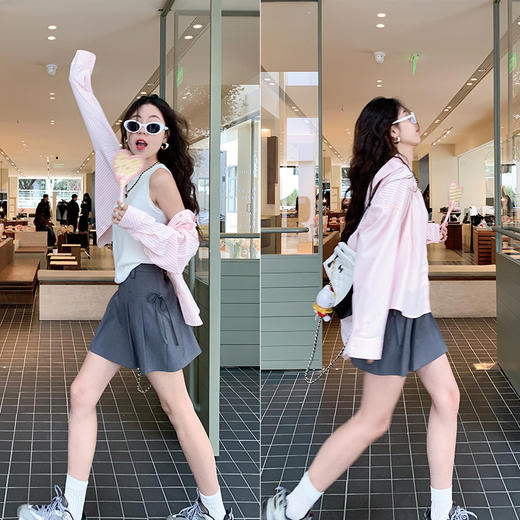 <曾小咸推荐>2色系带百褶裙 商品图2