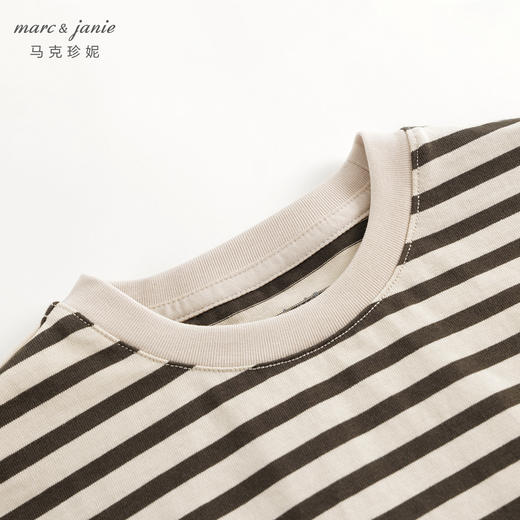 马克珍妮男童山系户外条纹短袖T恤儿童纯棉上衣夏装新款240589 商品图2
