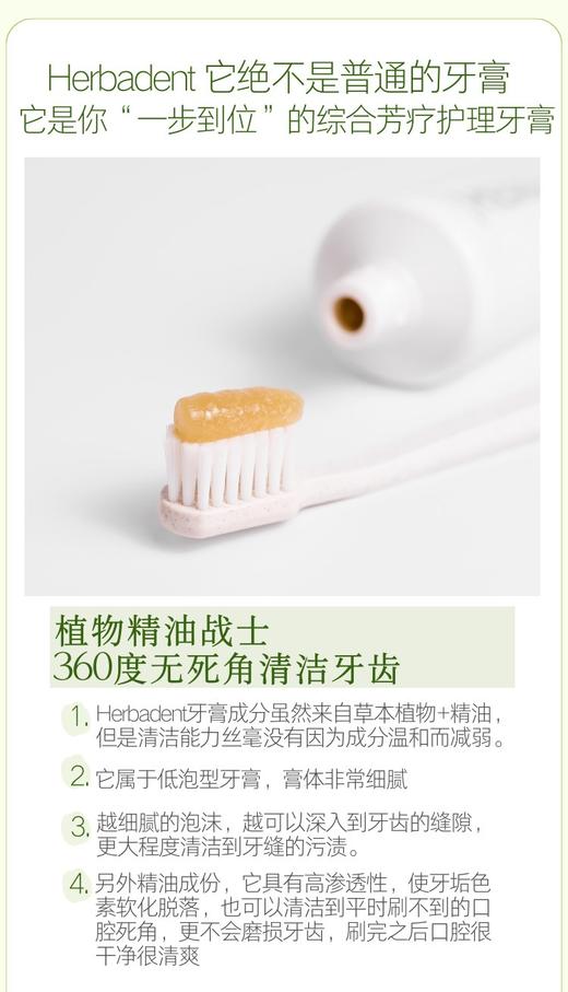 捷克Herbadent皓柏丹草本牙膏 护牙齿护牙龈清洁口腔75g *3支装 日期27年4月 商品图3