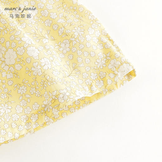 【送发箍】马克珍妮女童夏日繁花泡泡袖连衣裙儿童裙子夏装240681 商品图5