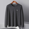 罗蒙春秋男装卫衣时尚绣花卫衣男士休闲百搭圆领长袖t恤男 商品缩略图6
